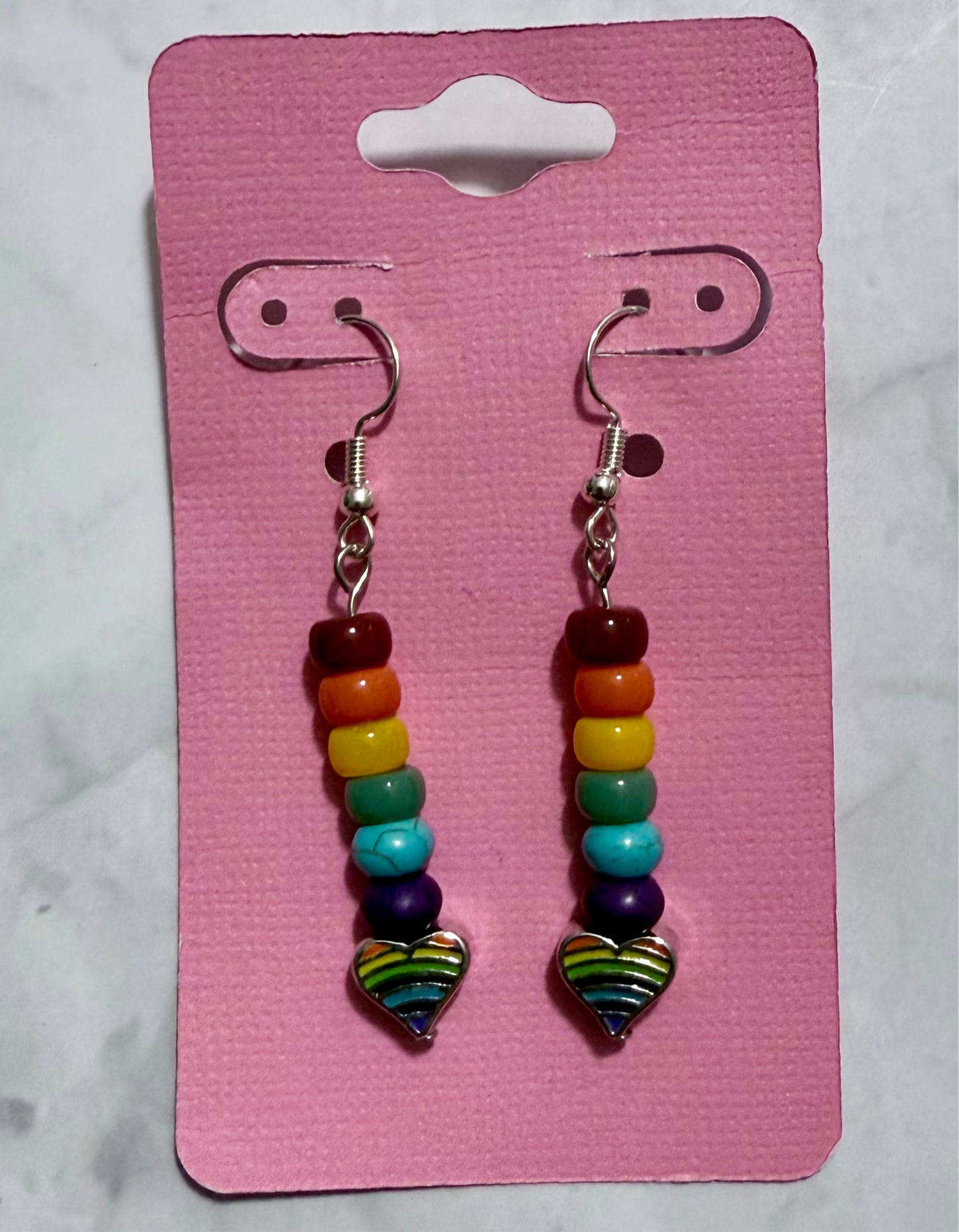Rainbow Heart Dangle