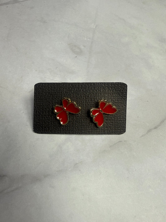 Red Butterfly Stud Earrings