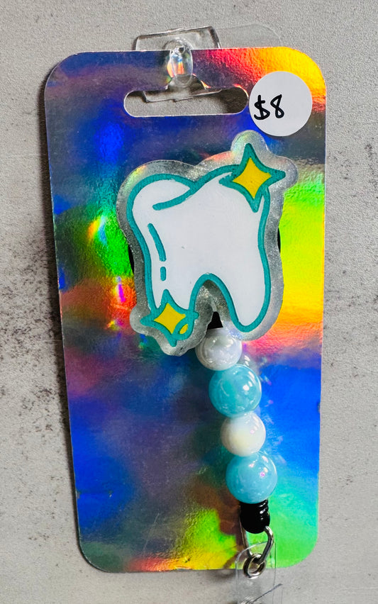 Tooth Badge Reel Clip
