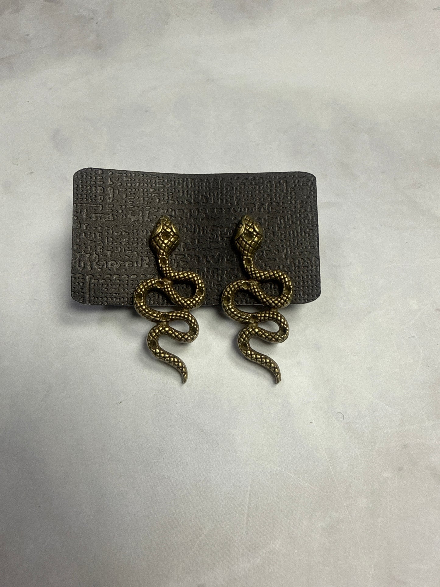 Bronze Snake Stud Earrings