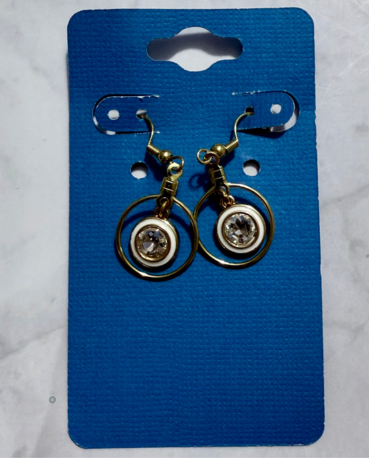 White and Gold Dangle