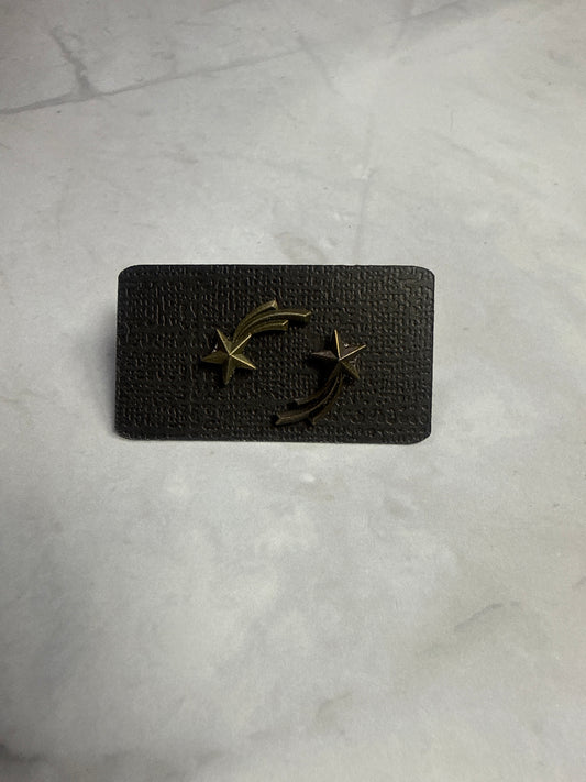 Bronze Shooting Star Stud Earrings