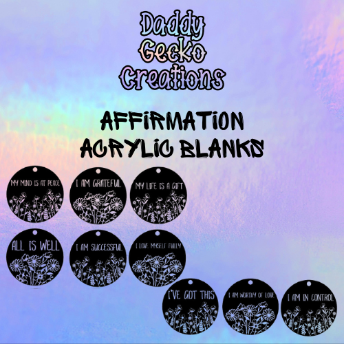 Floral Affirmations Acrylic Blank