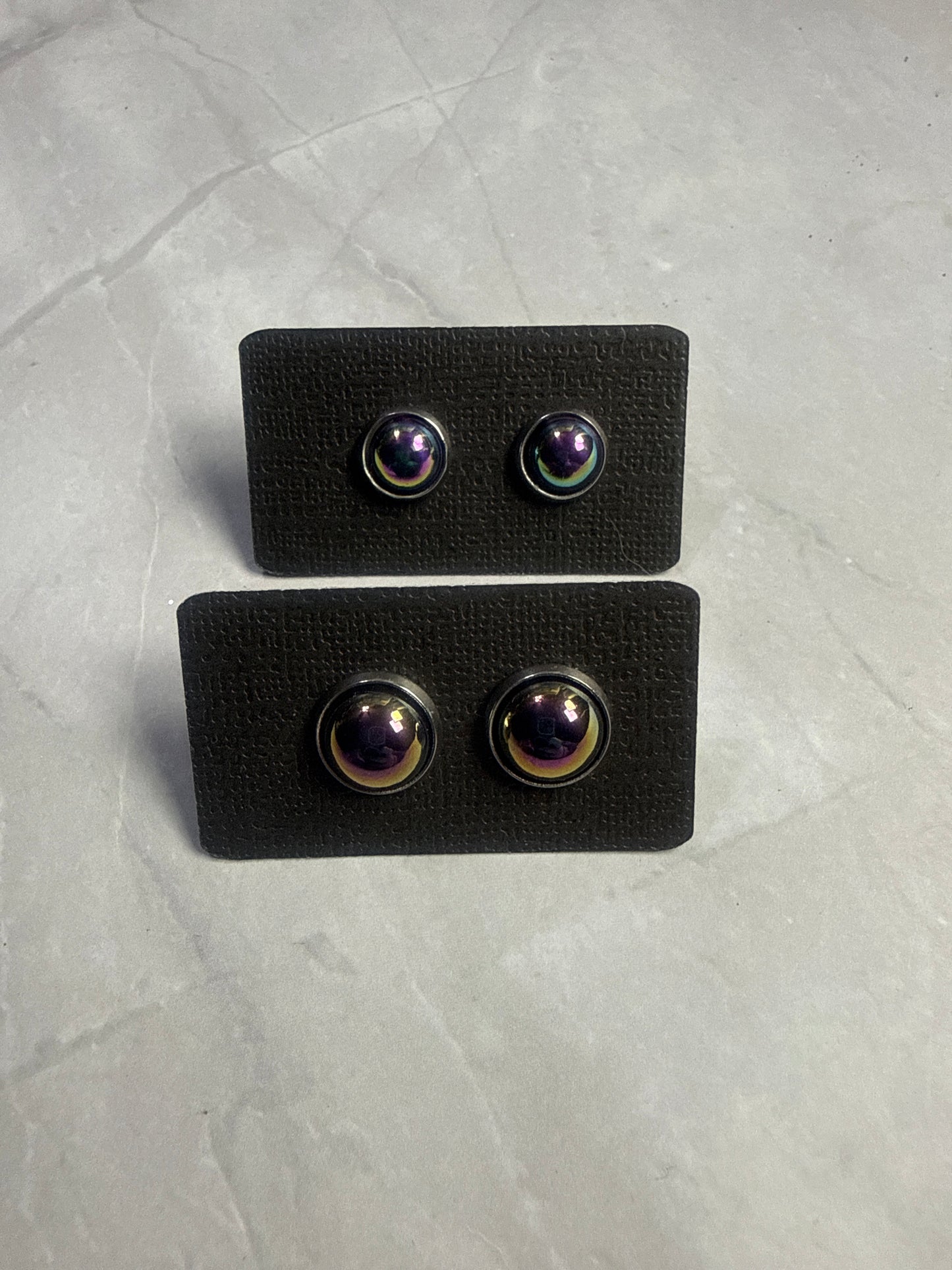 Black AB (Purple) Stud Earrings