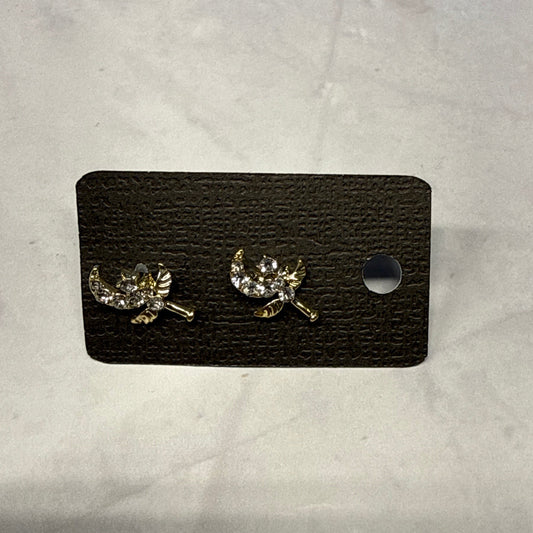Gold Wand Stud Earring