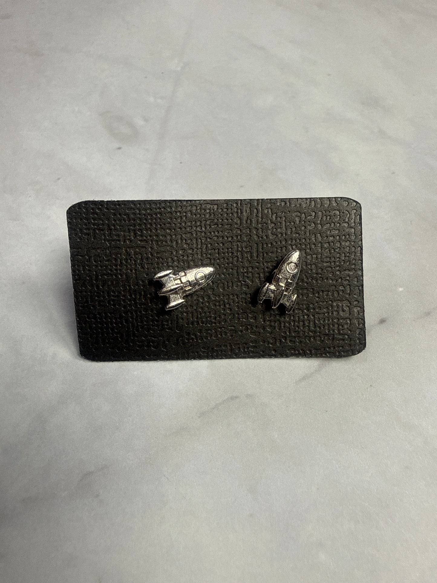 Silver Rocket Stud Earrings