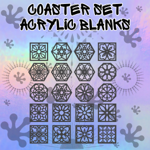 Coaster Set Acrylic Blank (With or Without Holder)