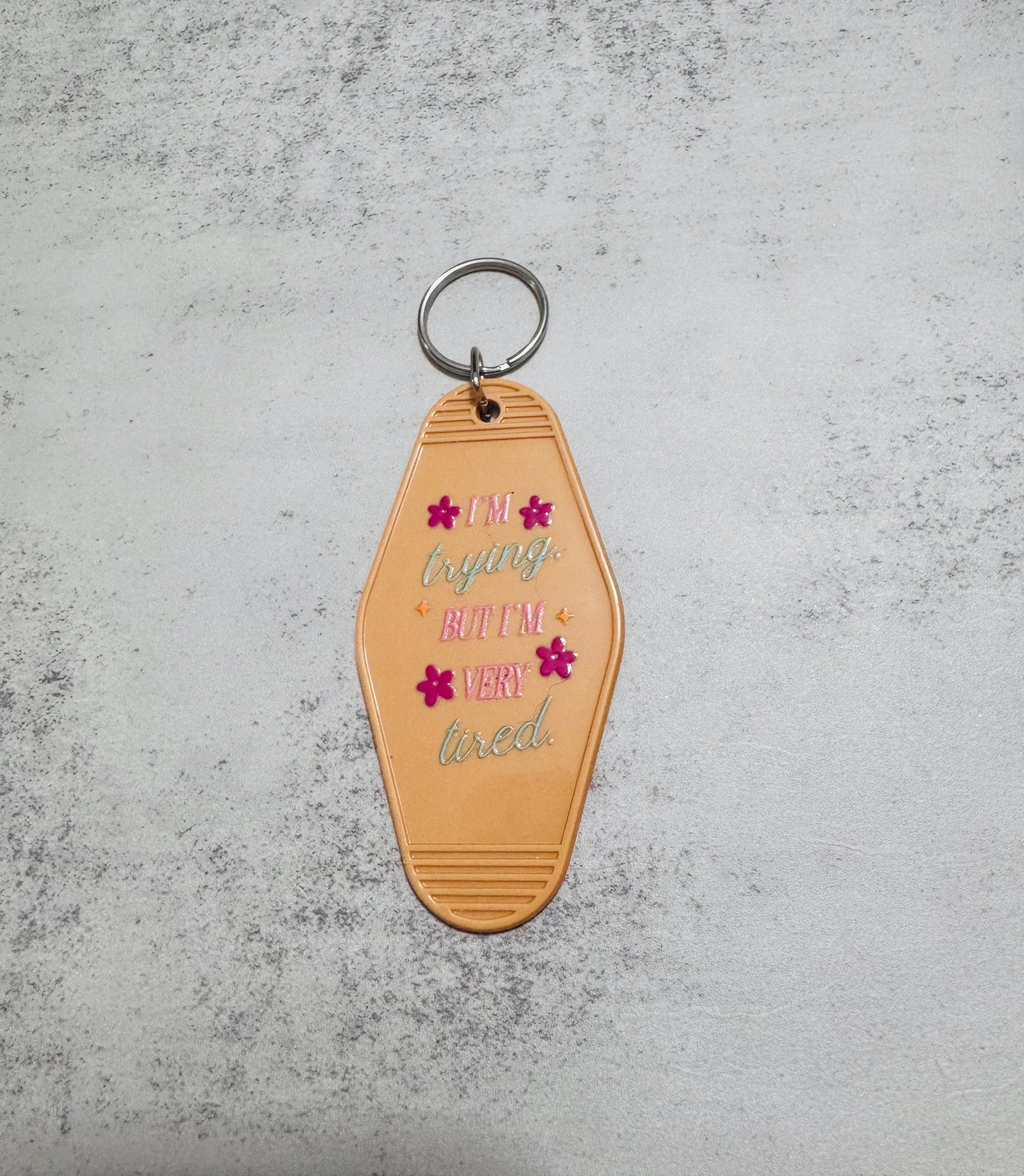 Trying my best Motel Keychain