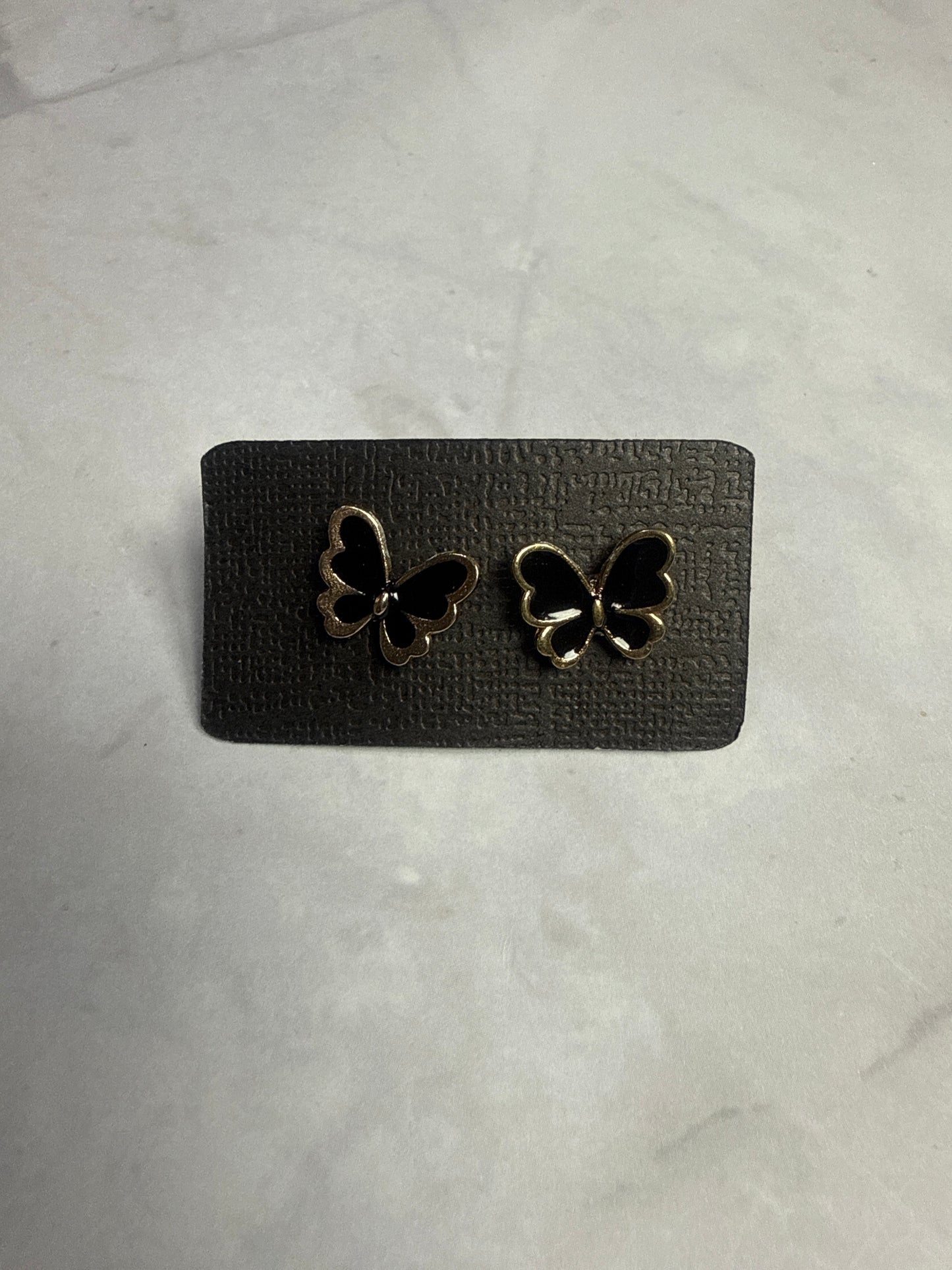 Black Butterfly Stud Earrings
