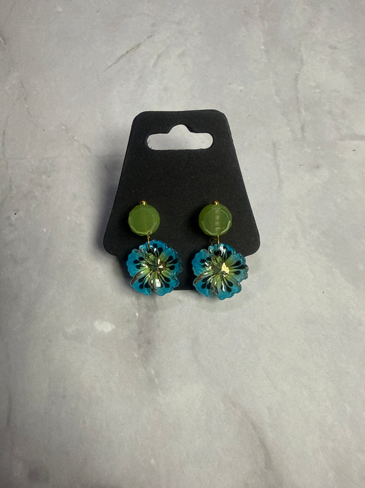 Blue and Green Flower Dangle