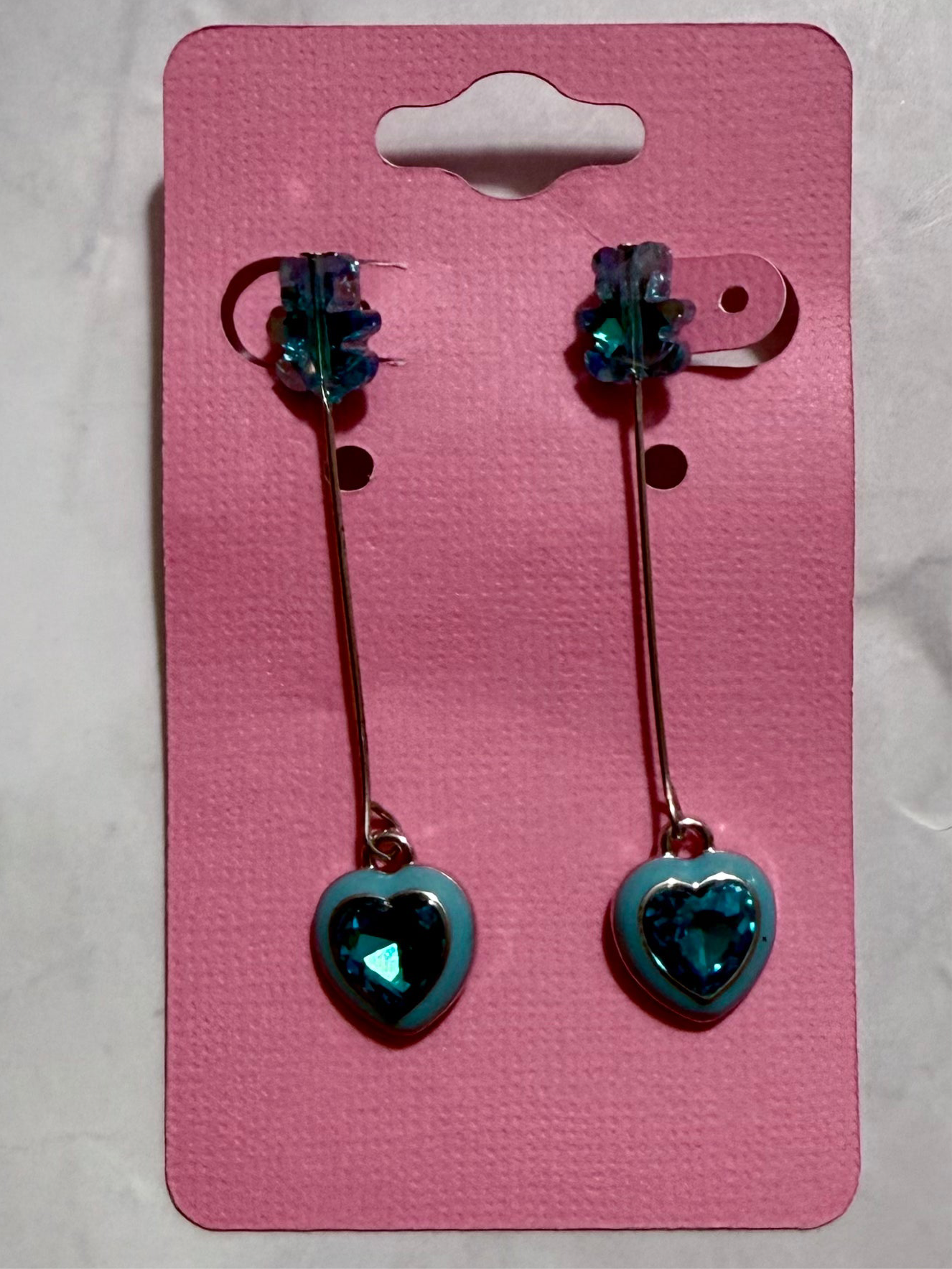 Blue Heart Bear Dangle