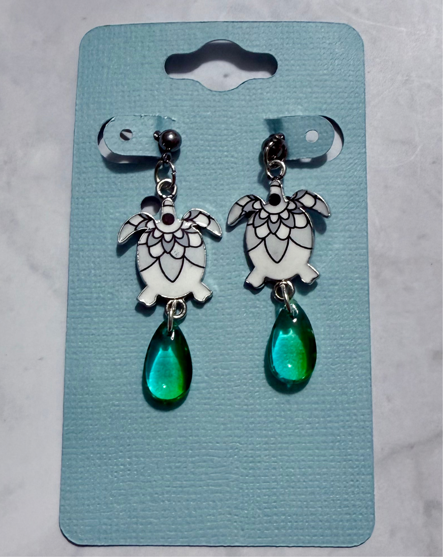 White Turtle Dangle