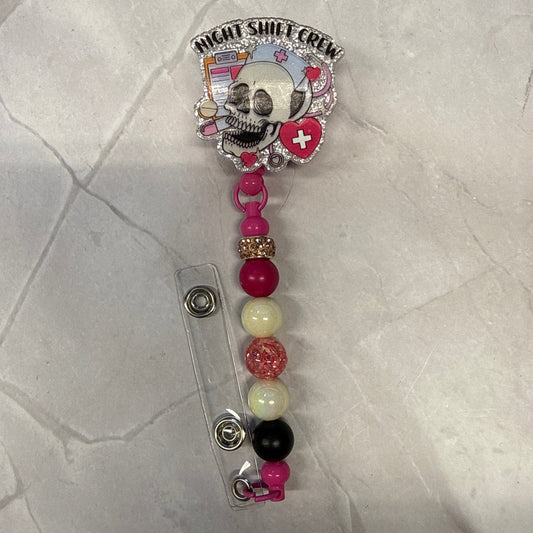 Nightshift Crew Badge Reel with Clip