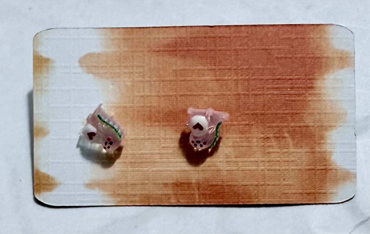 Green Dino Stud Earring