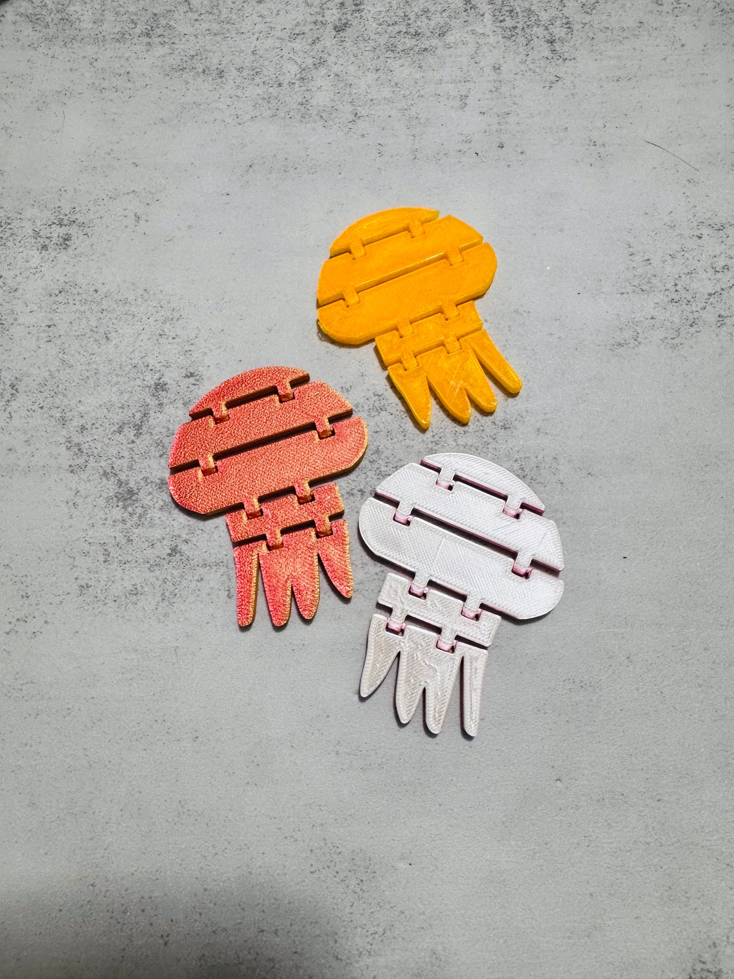 3D printed flexi summer fidgets RTS