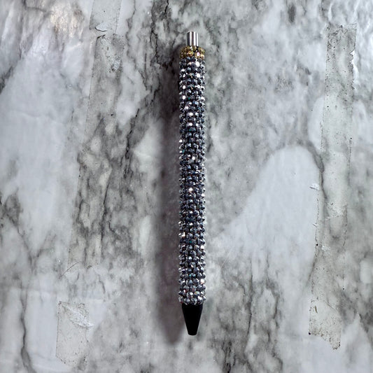 Silver with Gold rings Rhinestone Pen