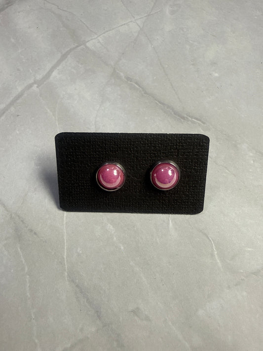 Light Pink AB Stud Earrings