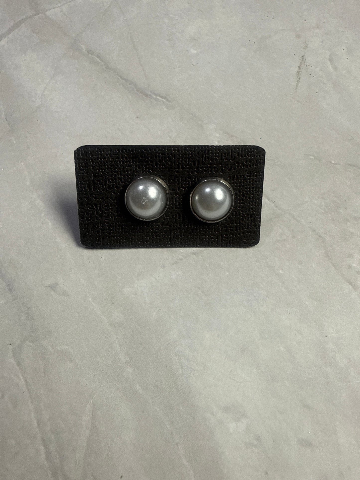White Stud Earrings