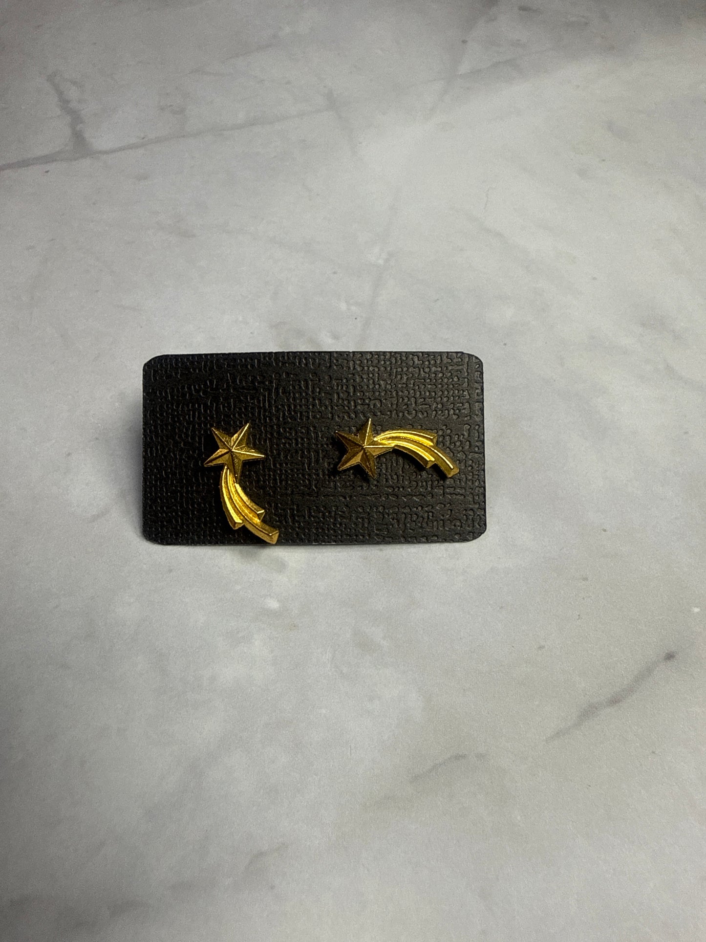 Gold Shooting Star Stud Earrings