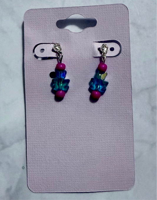 Pink and Blue Bear Dangle
