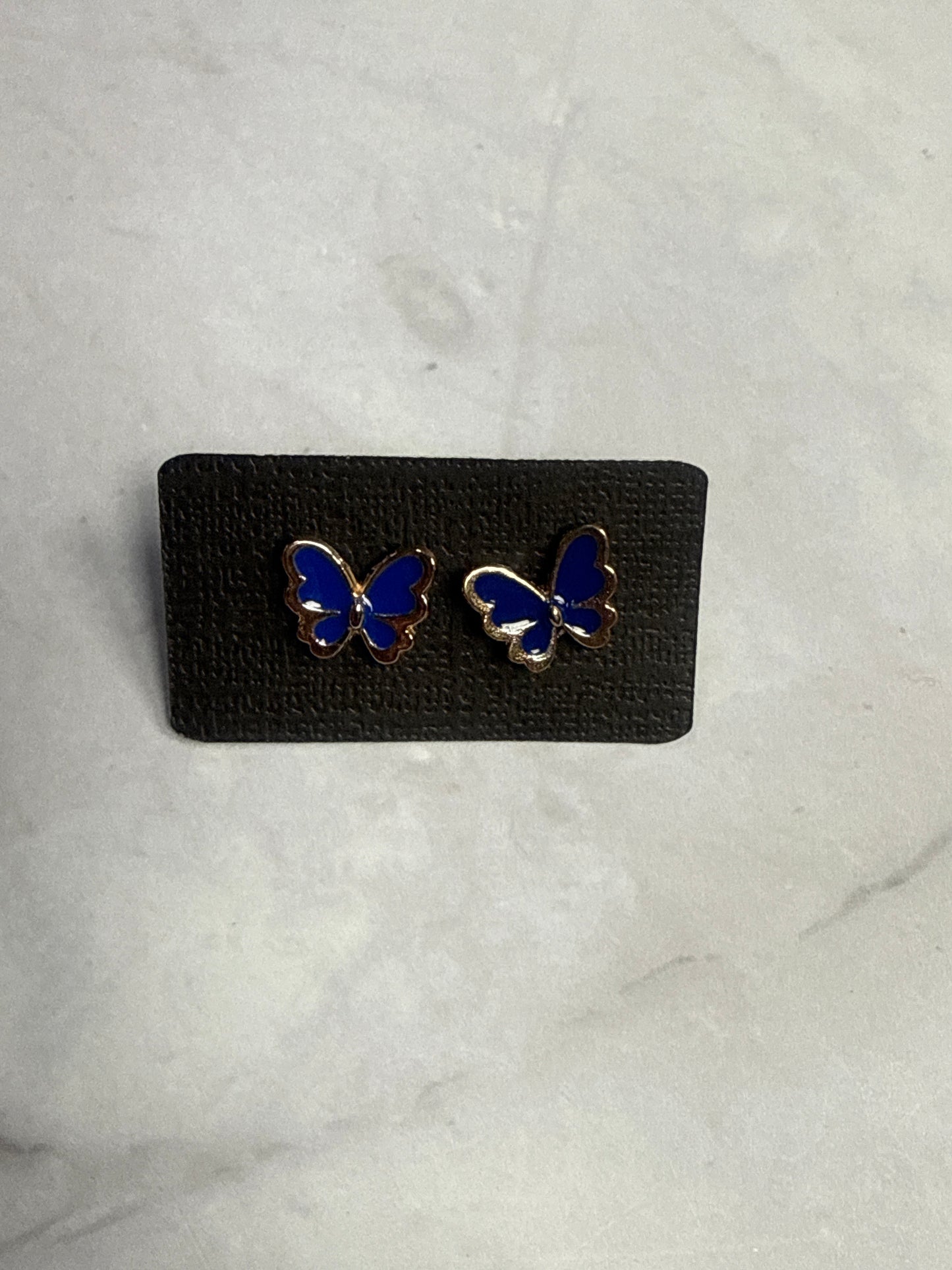 Blue Butterfly Stud Earrings