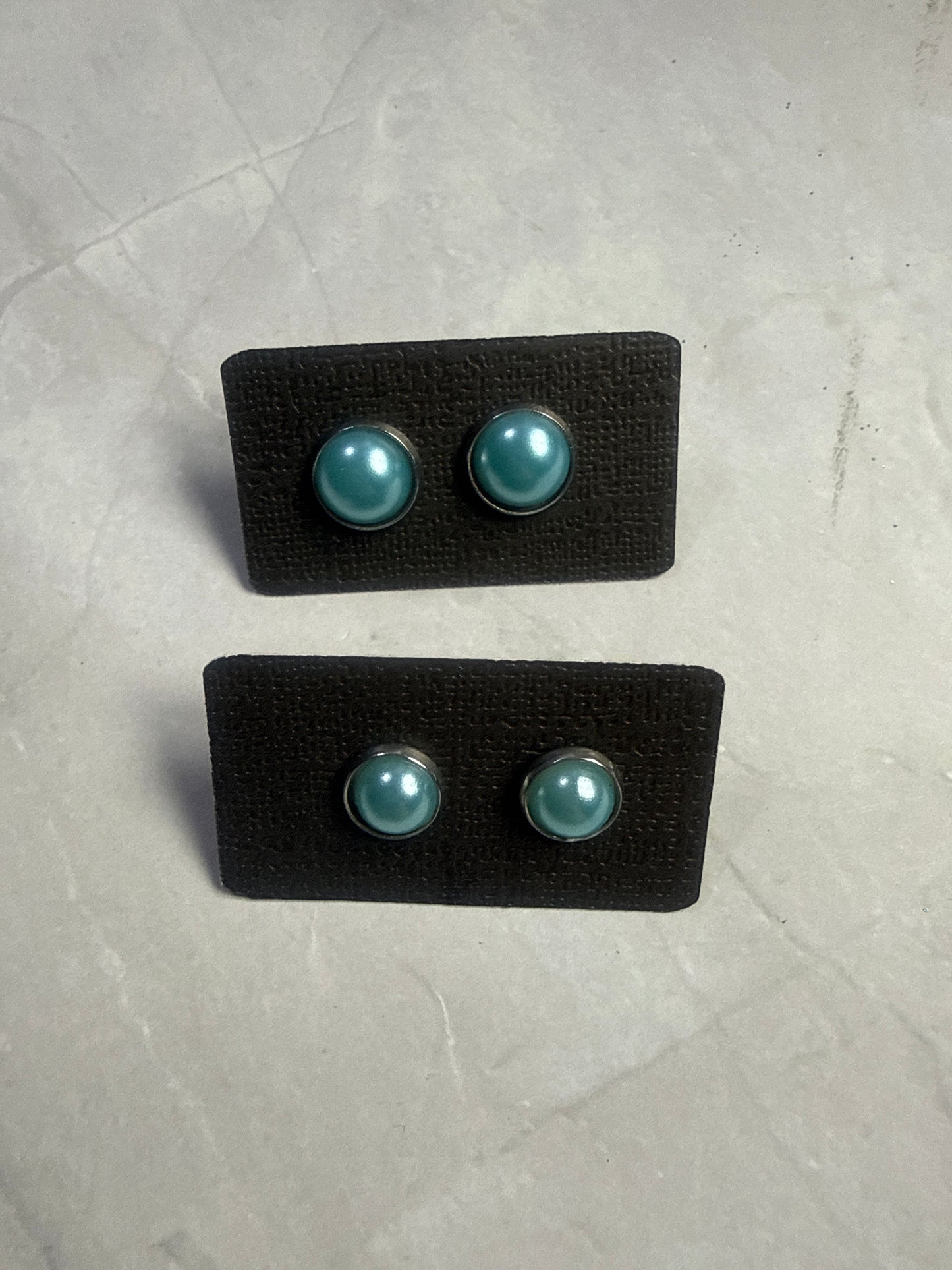 Aqua Stud Earrings