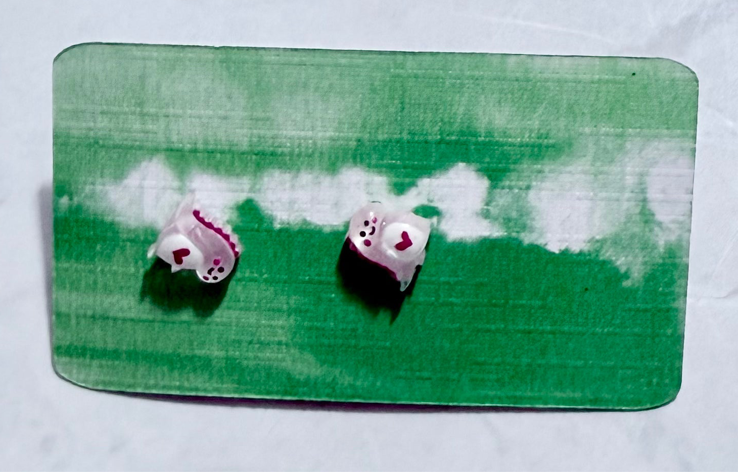 Pink Dino Stud Earring