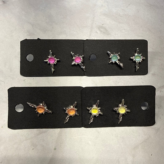 Opal Star Stud Earring