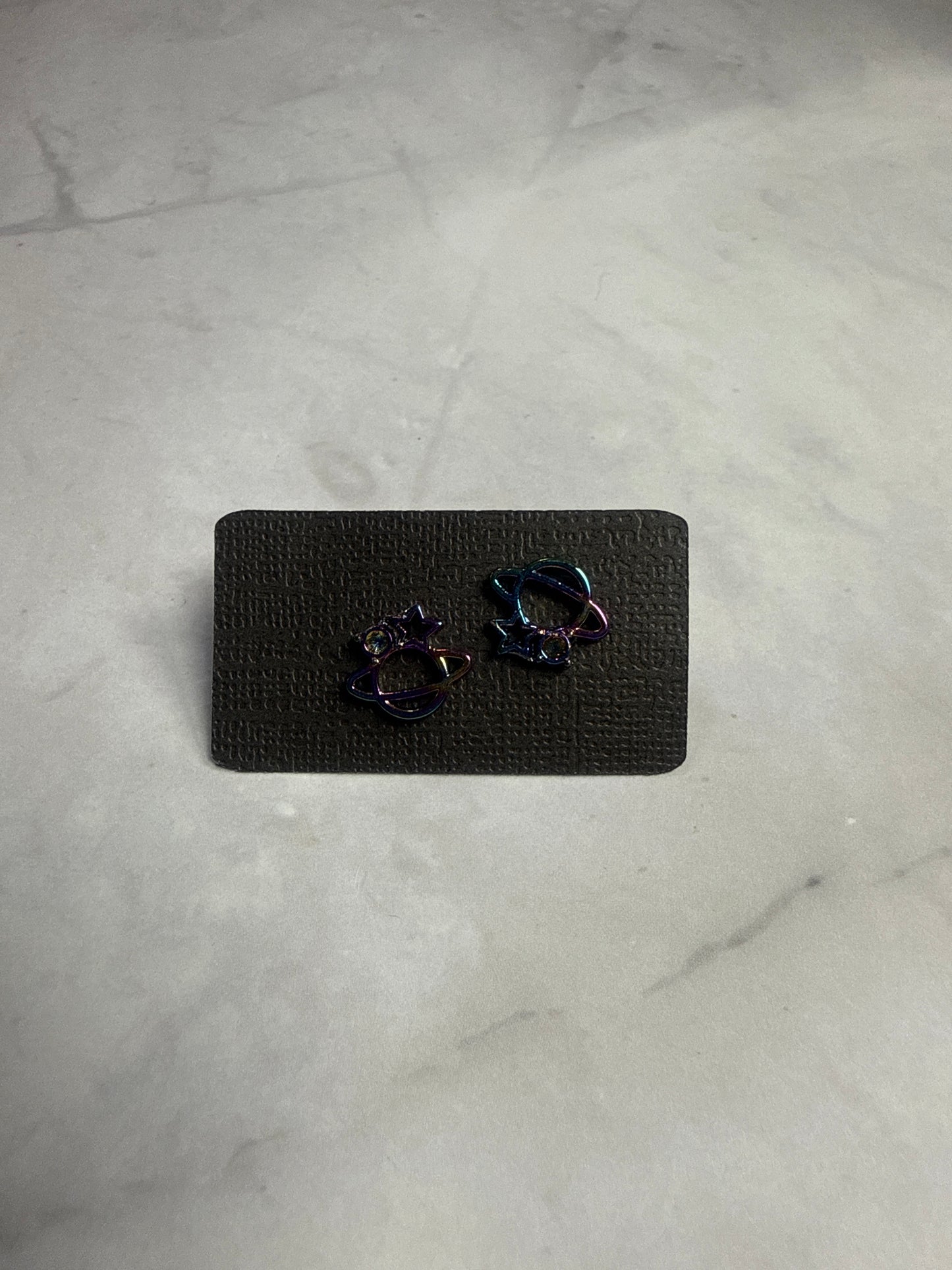 Rainbow star and Planet Stud Earrings