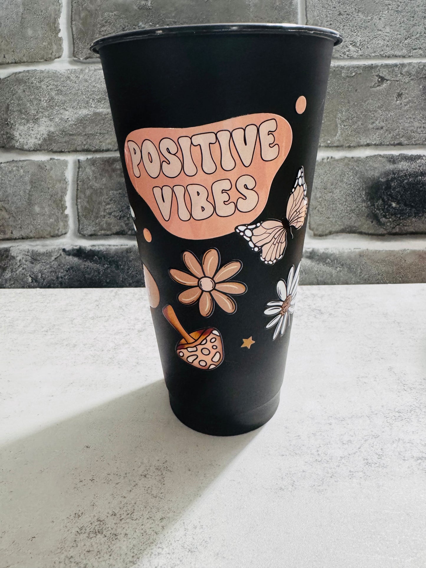 24 ounce cold cup- mushroom vibes