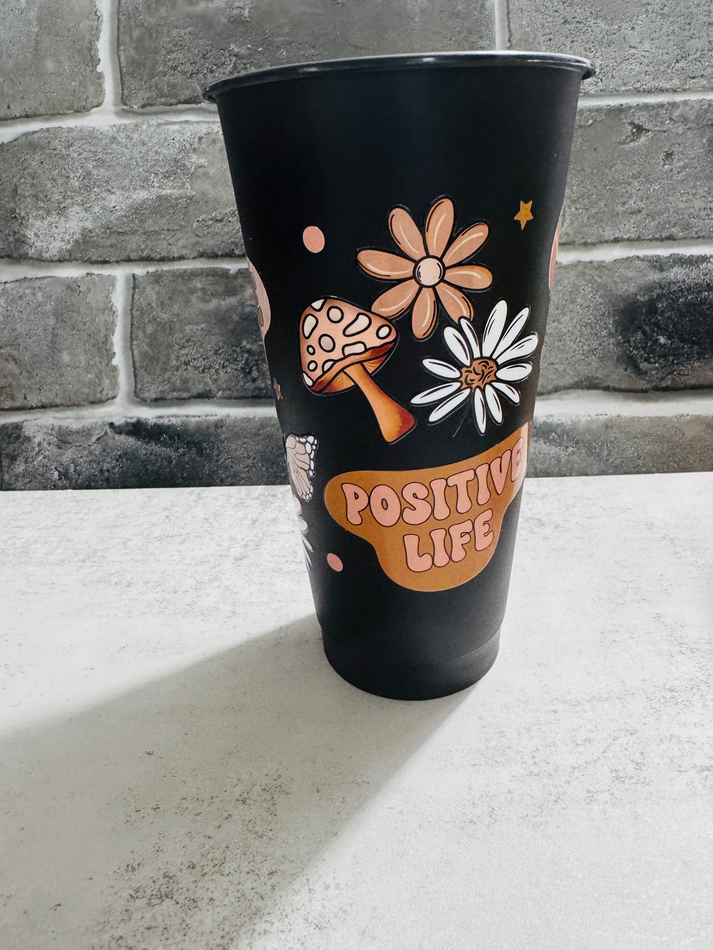 24 ounce cold cup- mushroom vibes