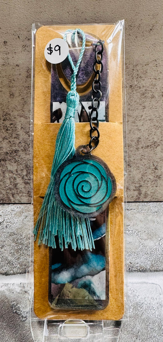 Acrylic Bookmark Rose with Rose Charm