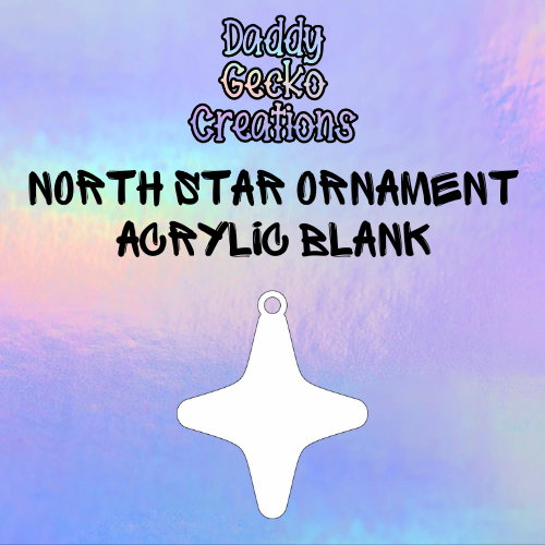 North Star Ornament Acrylic Blank