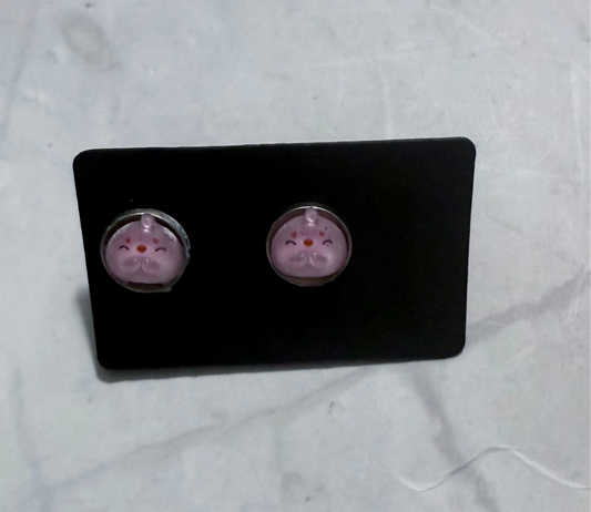 Narwhal CLIP ON Stud Earring