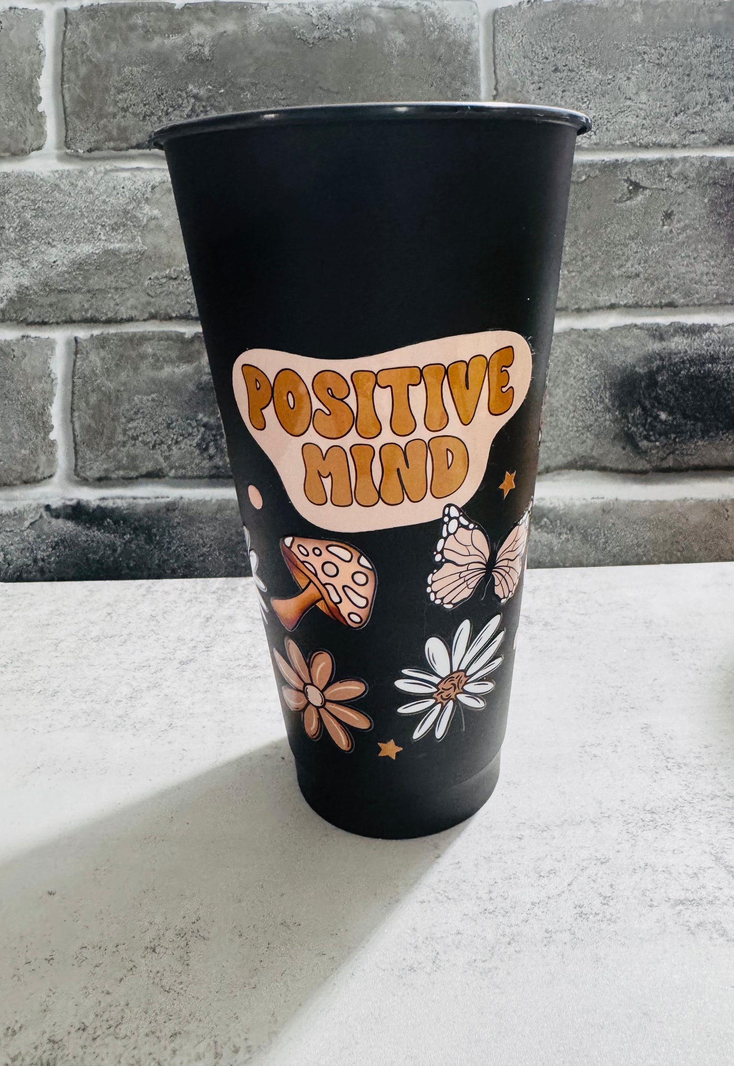 24 ounce cold cup- mushroom vibes