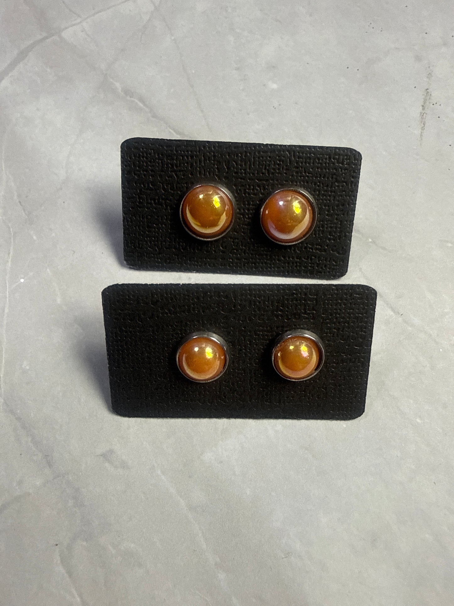 Orange AB Stud Earrings