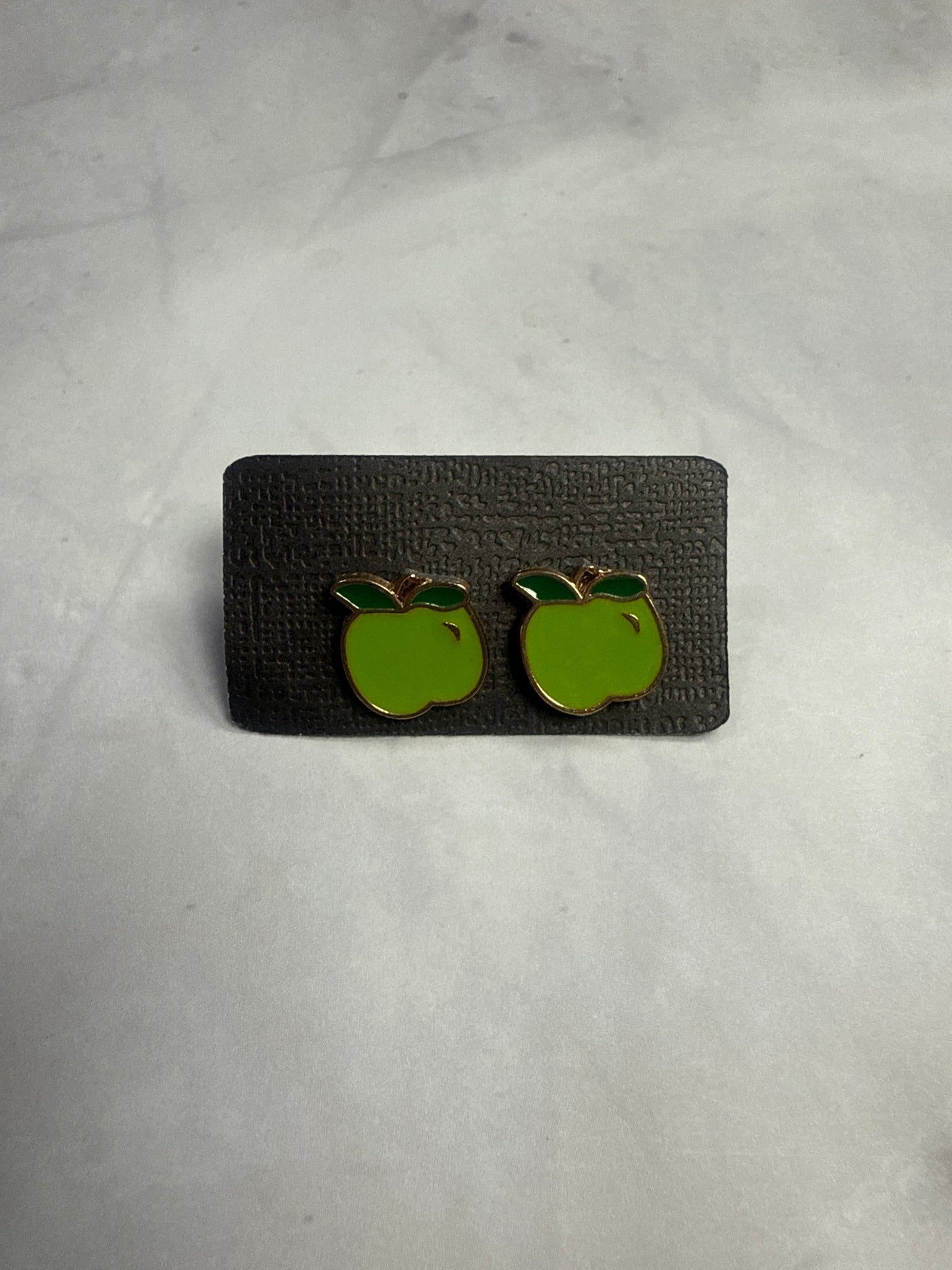 Green Apple Stud Earrings