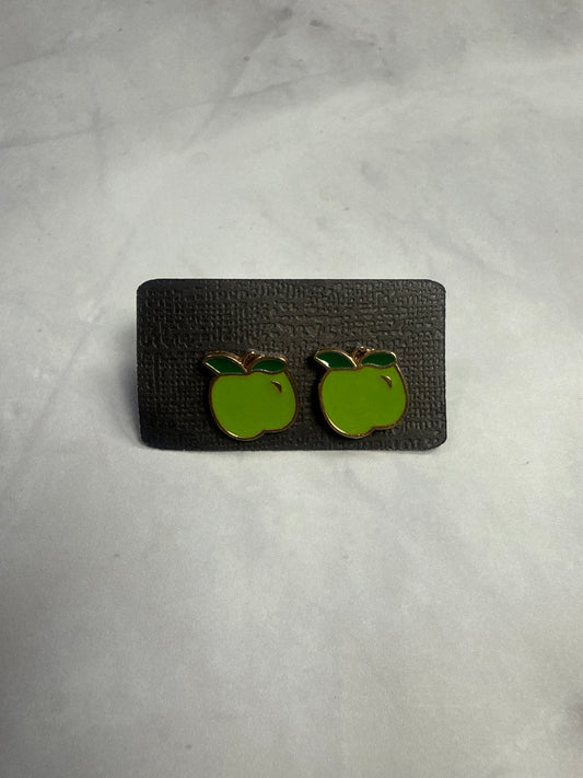 Green Apple Stud Earrings