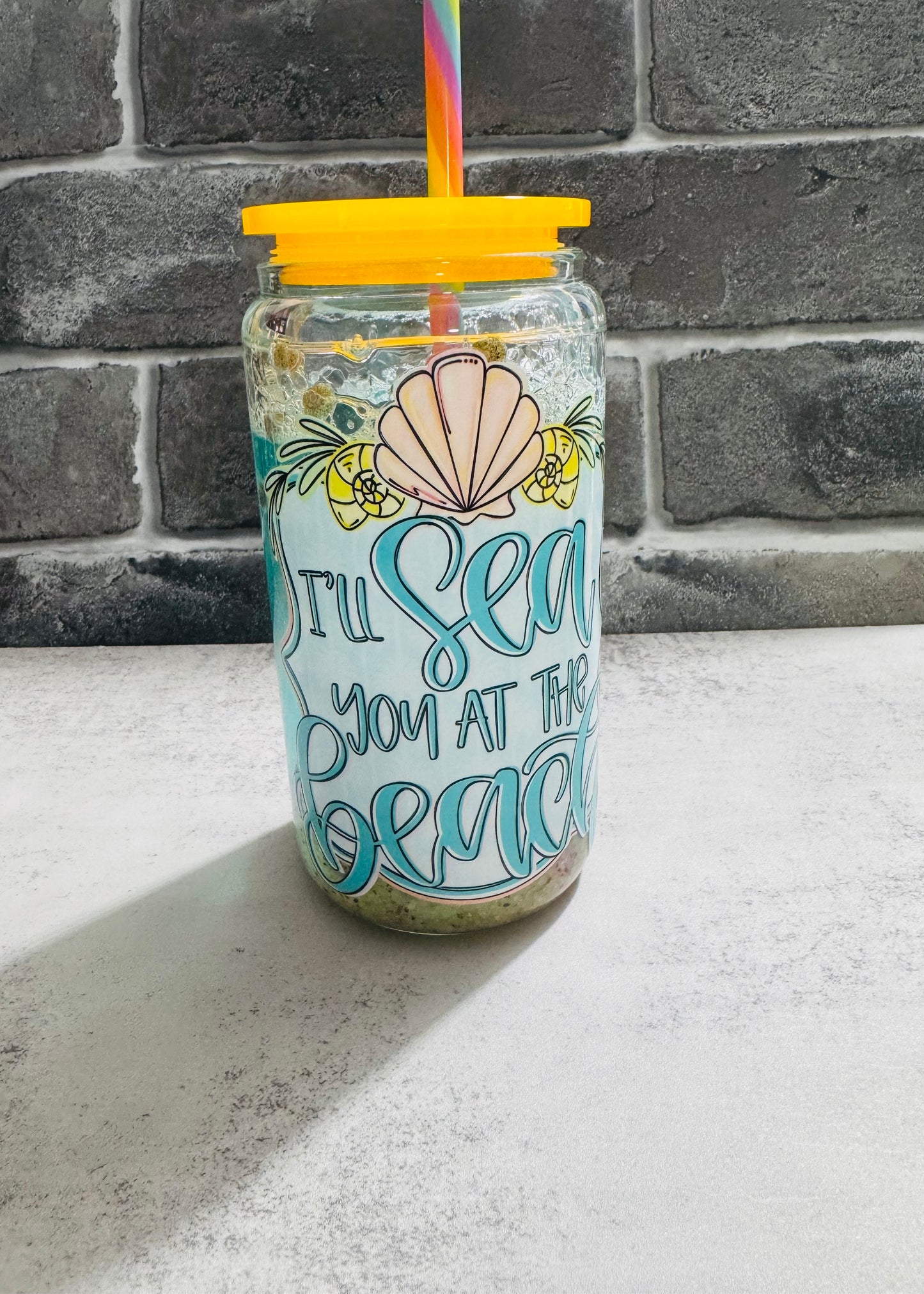 12 ounce glass Libby- I’ll sea you at the beach