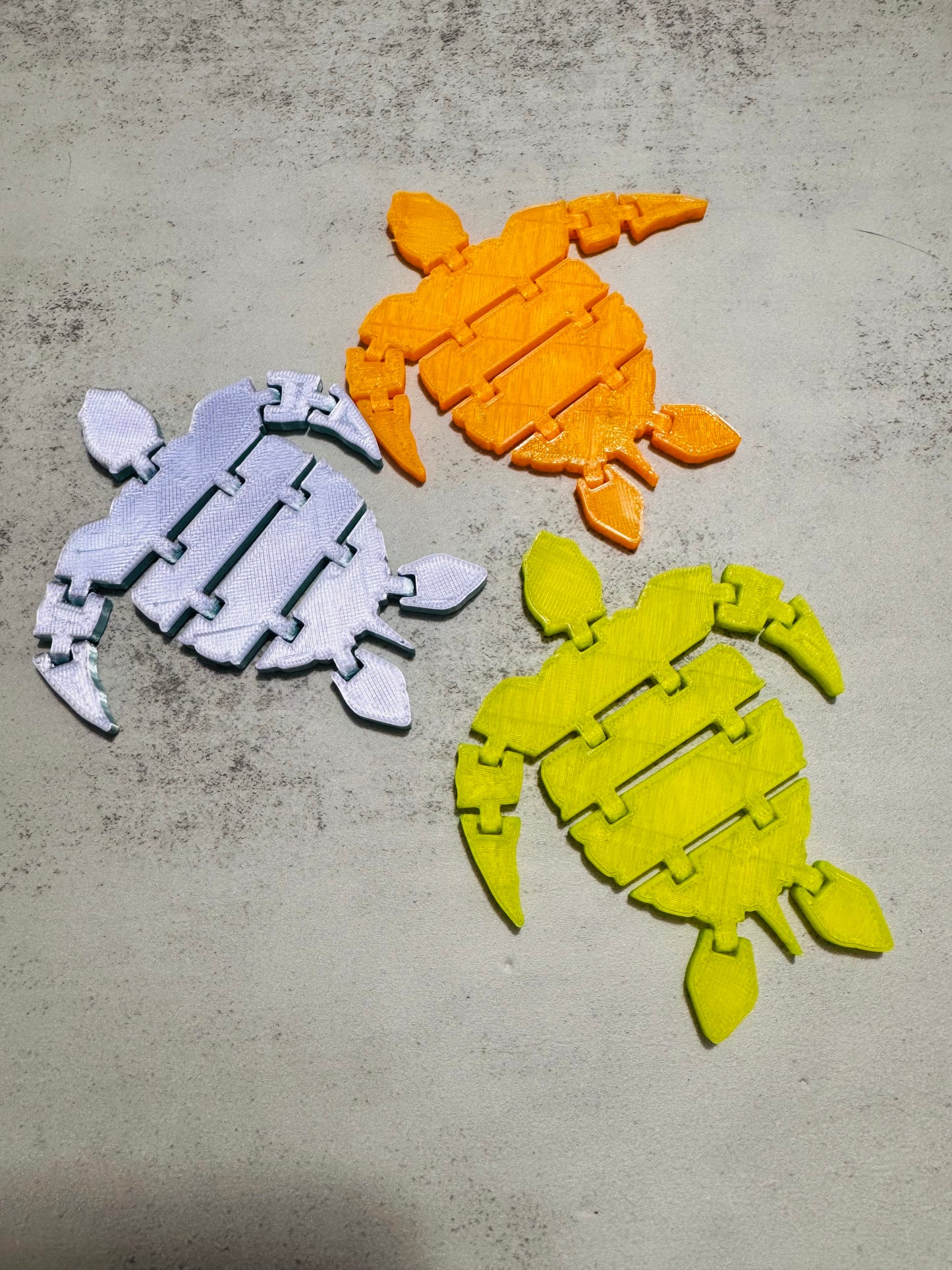 3D printed flexi summer fidgets RTS