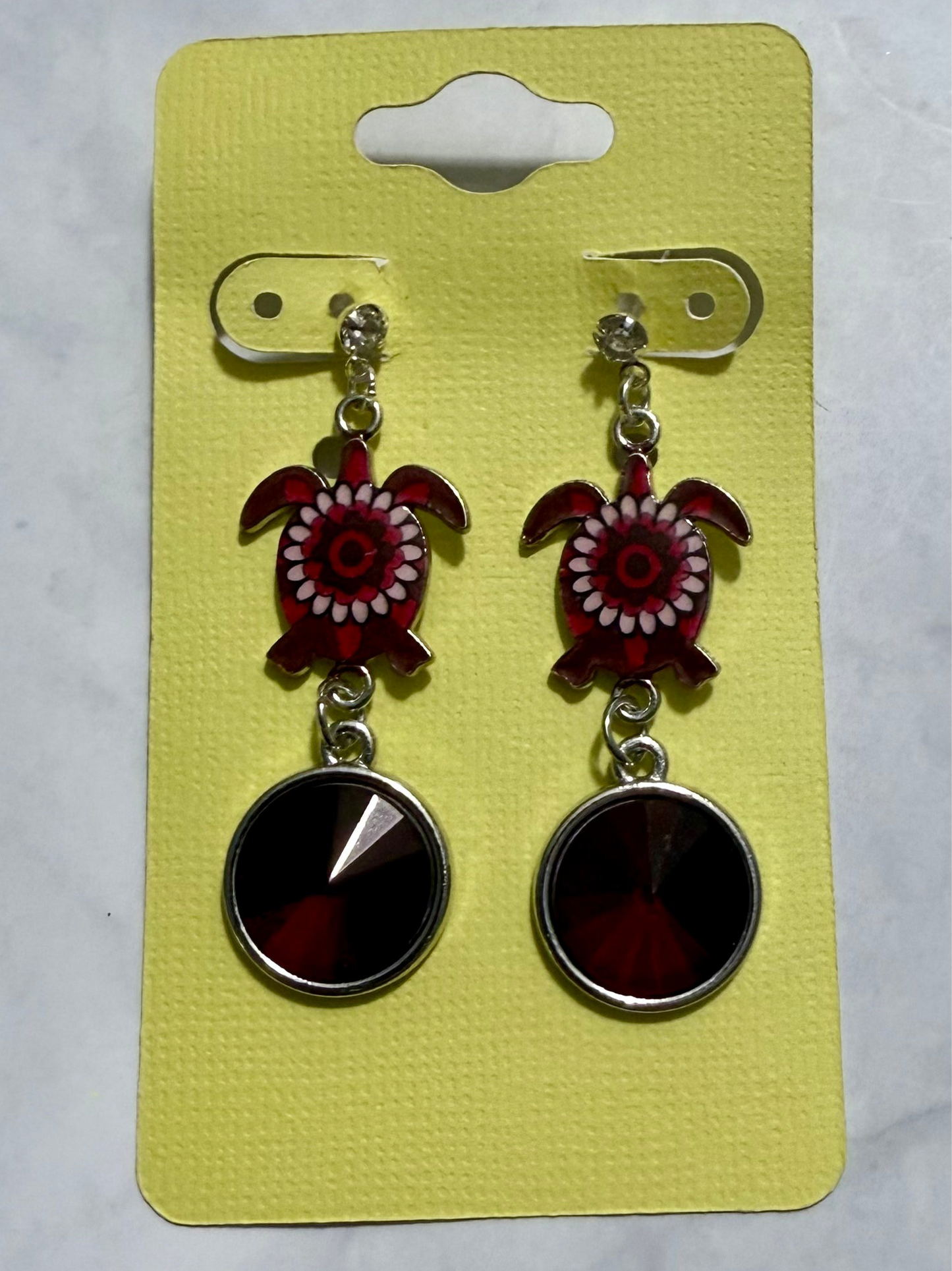 Shades of Red Turtle Dangle