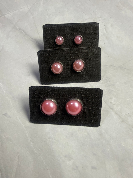 Light Pink Stud Earrings