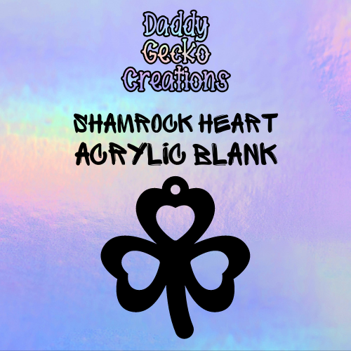 Shamrock Heart Acrylic Blank