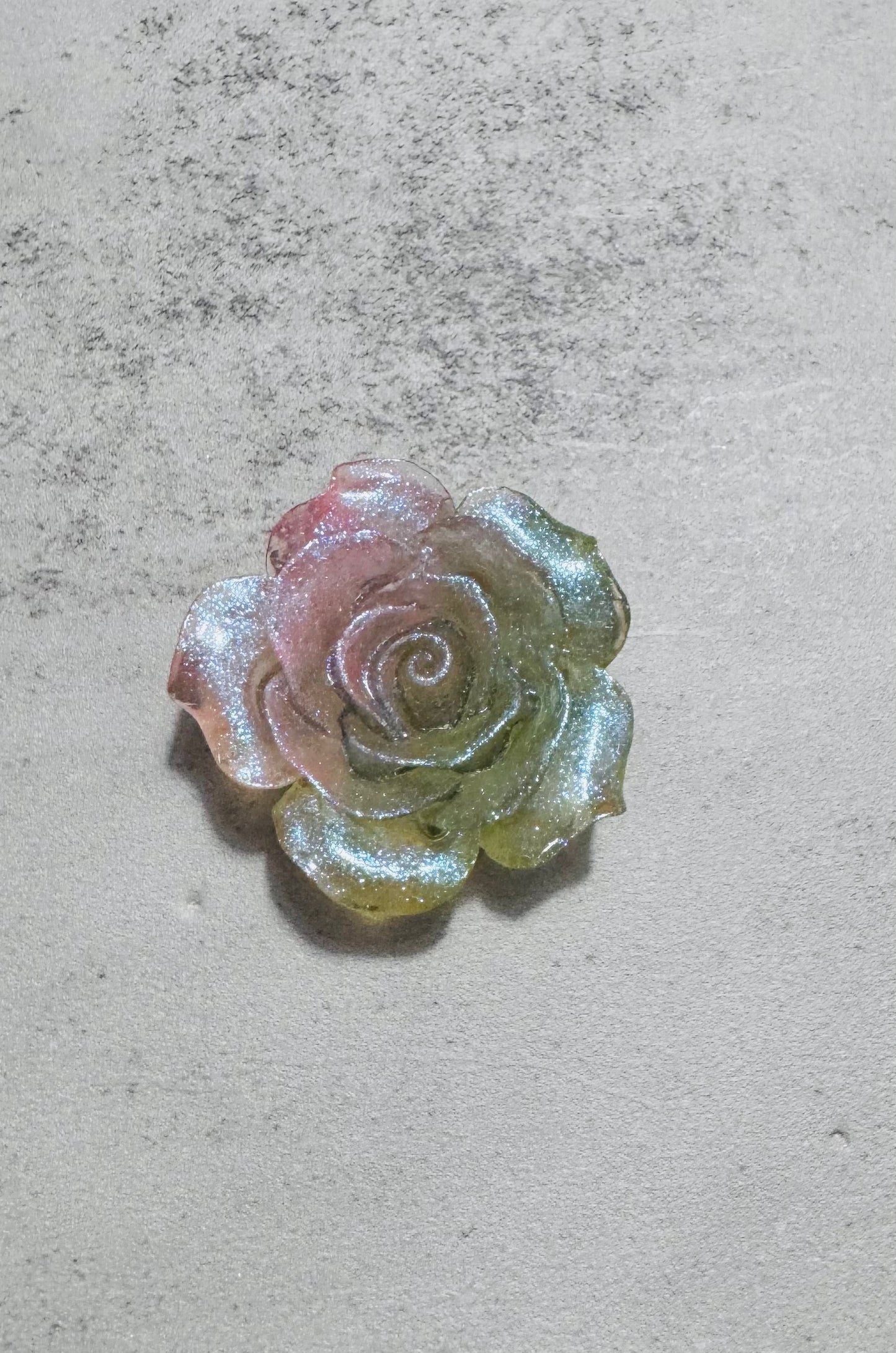 Green/Pink Rose Magnet