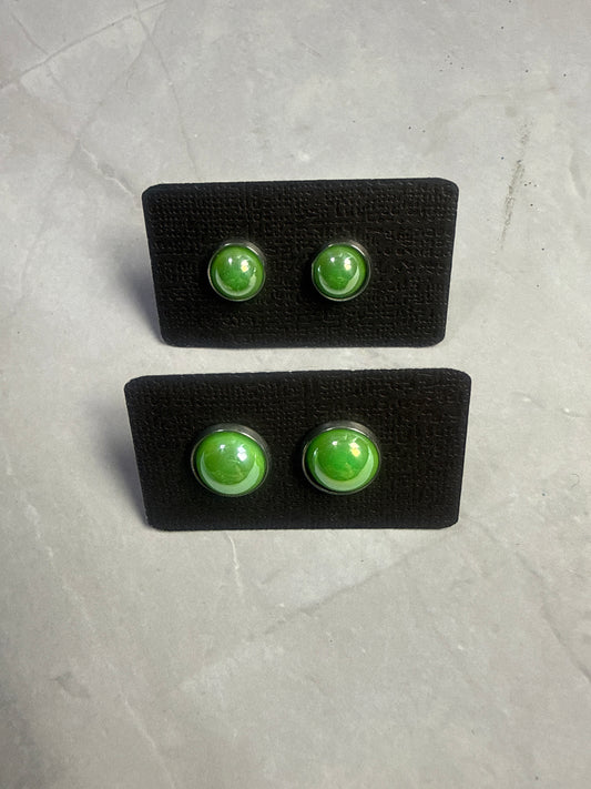 Lime Green AB Stud Earrings
