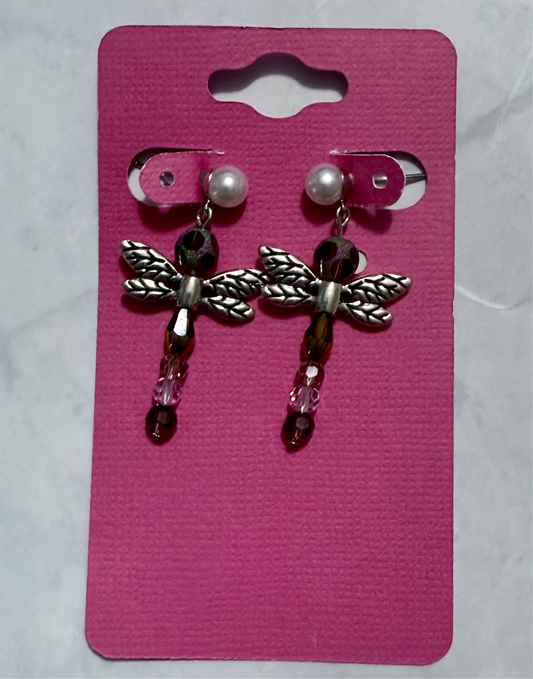 Purple Dragonfly Dangle