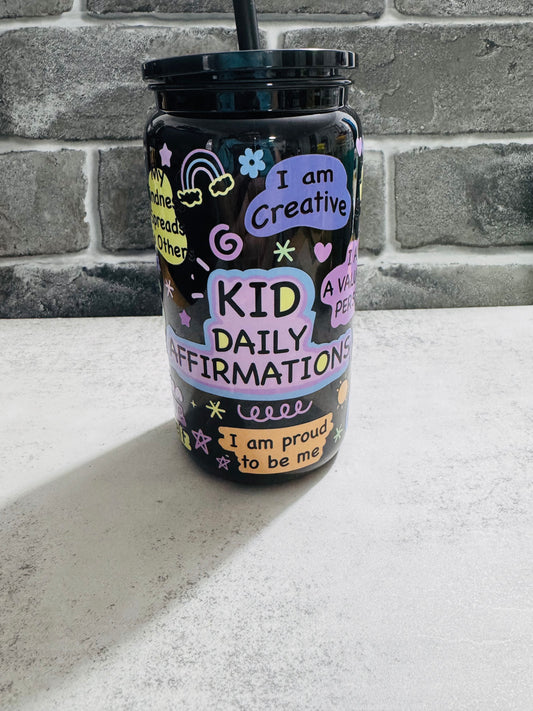 12 ounce acrylic Libby- kids affirmations