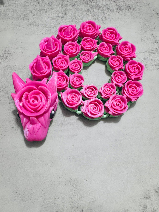 3D printed Rose Snake mint and pink
