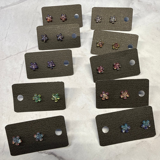 Multi-Color Flowers Stud Earring