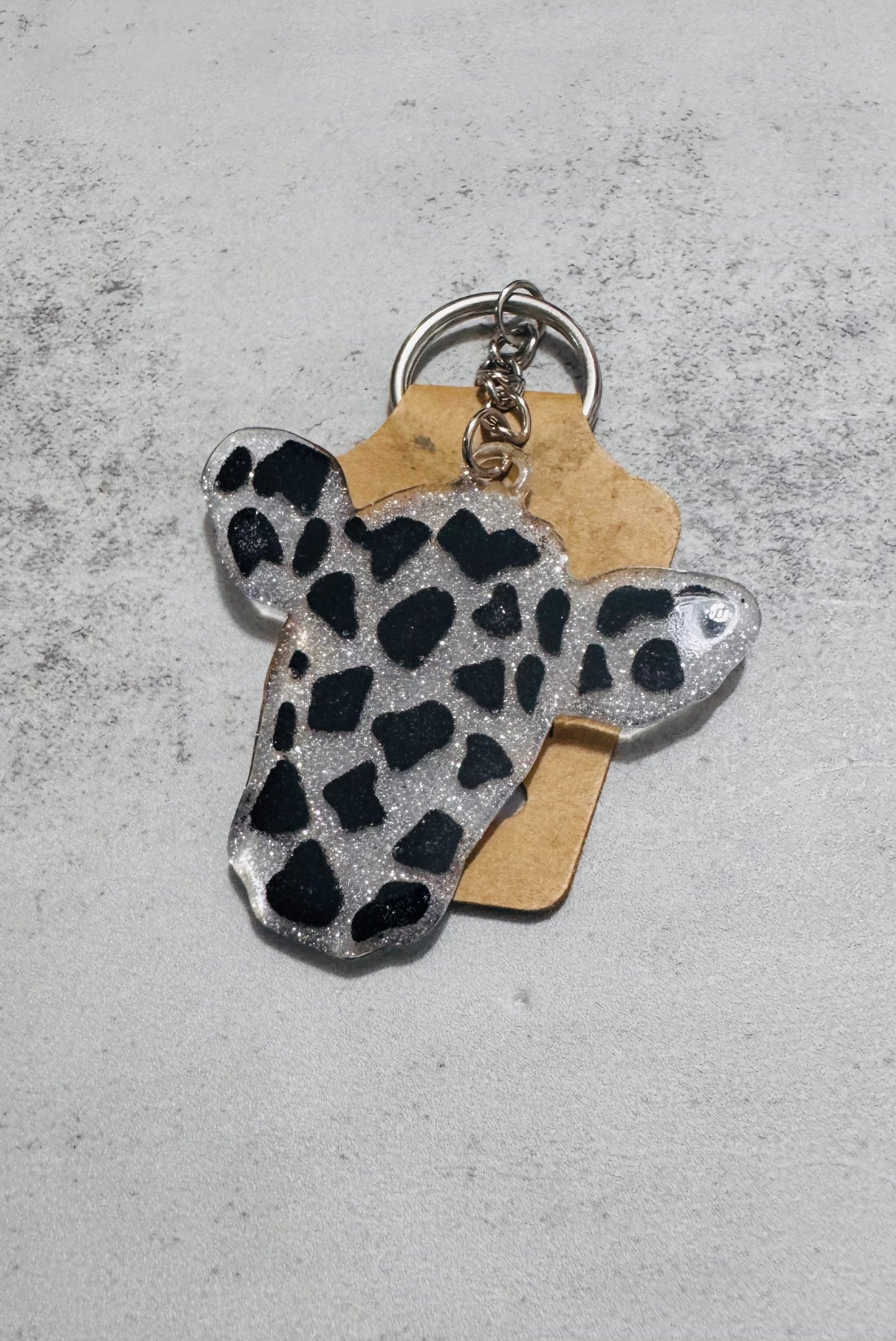Cow head Resin Keychain